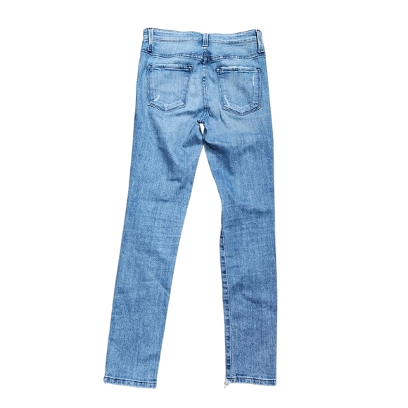 Flying Monkey Distressed Skinny Blue Denim Jeans - Picture 2 of 6